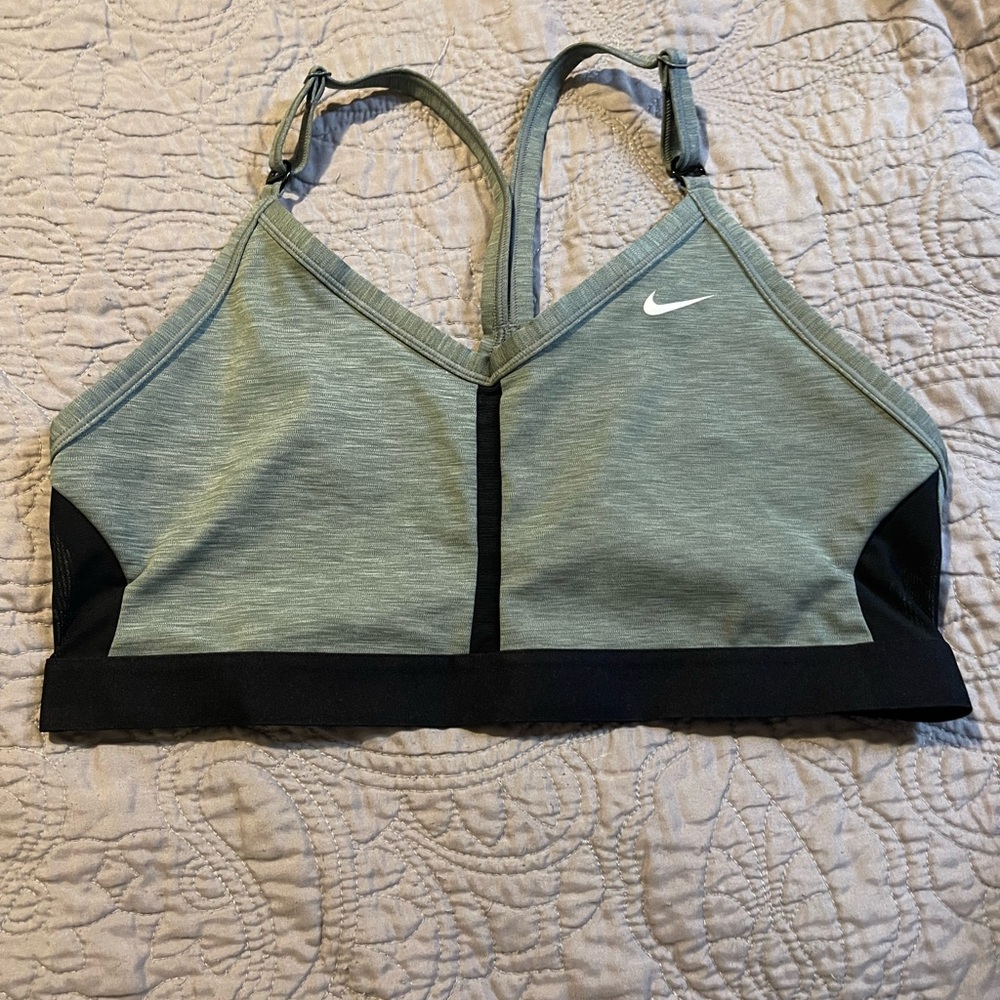 Nike Women's Olive and Black Sports Bra